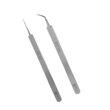 MTBest прецизионные пинцеты ультра тонкие прямые изогнутые тонкие наконечники щипцы зажимы для 0,01 мм прыгающая линия для ремонта мобильных телефонов ручной инструмент