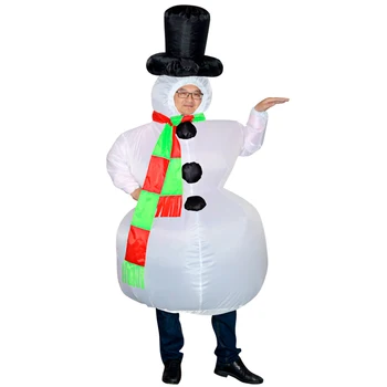 

Halloween adult Inflatable Snowman adult man and women costume cosplay Fancy party dress New Year costumes