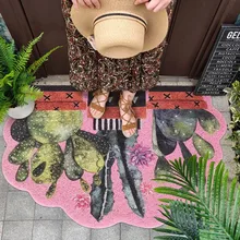 Роскошный этнический коврик для двери в богемном стиле, водонепроницаемый коврик, наклейка с цветочным рисунком, декоративные коврики для лестницы, коврик из ПВХ для гостиной