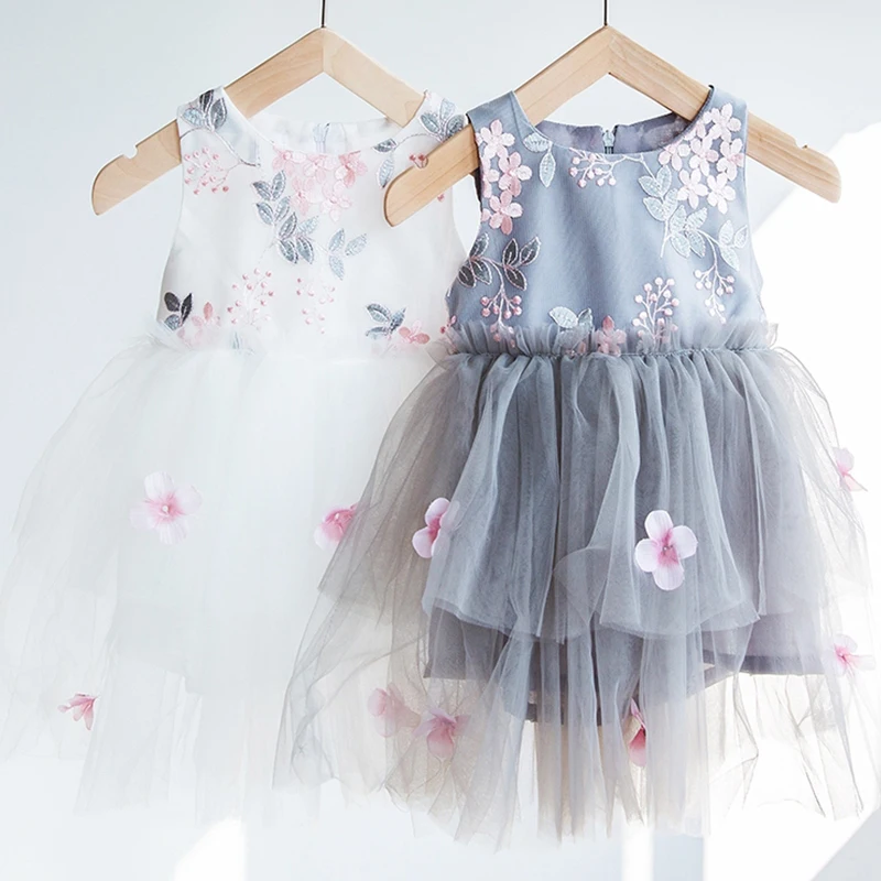 Летнее платье для маленьких девочек, нарядное свадебное платье принцессы, одежда, праздничные платья без рукавов с блестками для девочек, одежда