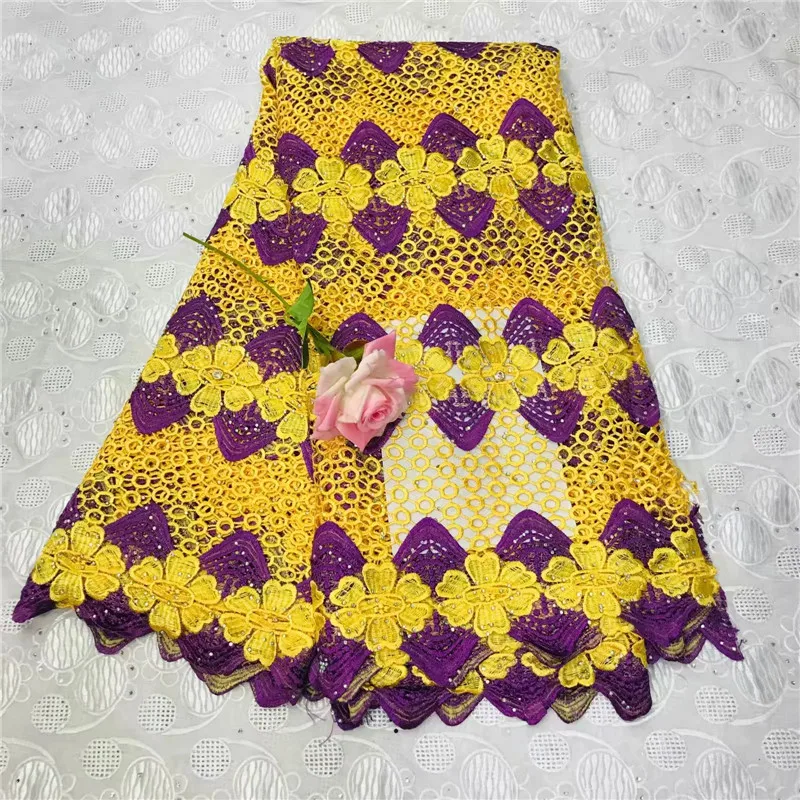

African cotton lace fabric African swiss voile lace high quality fashion french lace fabric for wedding lace 5 yards WD030605