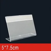 5*7.5CM 50 pcs acrylic desk table tablet stands sign showing stand acrylic price label holder