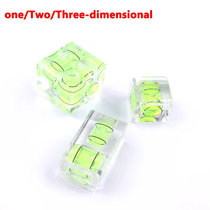 

3 Type Choice Spirit Level Acrylic Green Square Light Mini Bubble Level For Adjusting Camera Of Angle