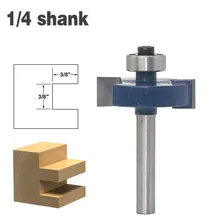 1 шт. 6,35 мм 1/" хвостовик Prrofessional ранг Rabbeting Т-образные Фрезерные фрезы с подшипником карбида вольфрама Т-образные фрезы для дерева