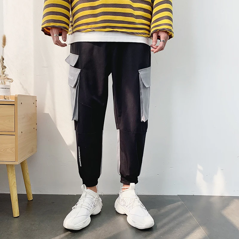 2019 Promotion Only Today Trousers For men Black Printed Luxury Fashion Causal Designer Simple Men Cargo Pants Plus Size Loose