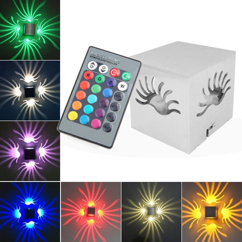 30 PCS 3W LED Palm Wall Lamp Creative Night Light RGB With Remote Controller Aisle Bedroom Corridor Porch KTV Ceiling Dec | Освещение