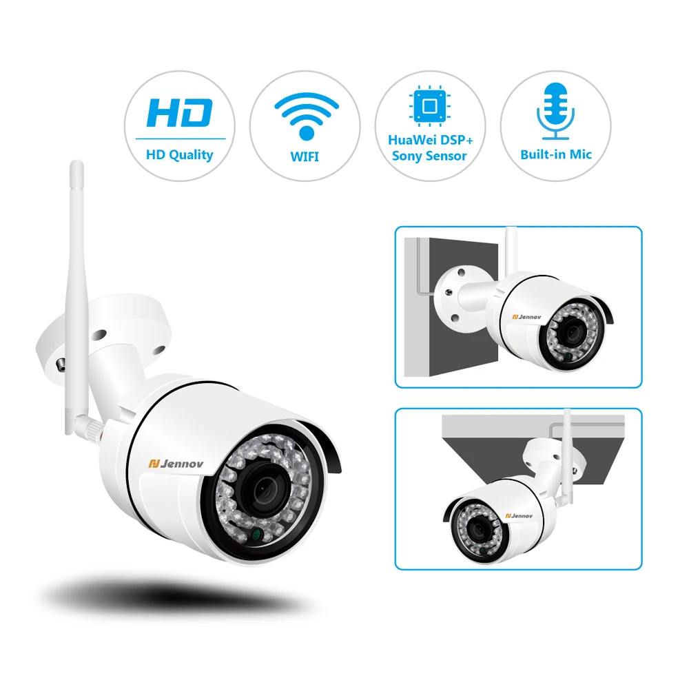  8CH 1080P 2MP IP Camera Audio Record Waterproof Wireless Security CCTV System NVR Set Wifi Surveill