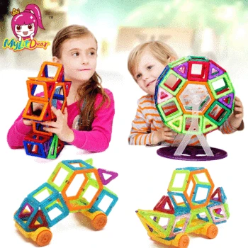 

Kids Building Toy Mini 40pcs Magnetic Designer Construction Set Model & Building Tiles Blocks Stack Set Toy Plastic Educational