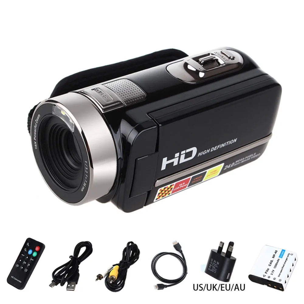 Hd видеокамера цифровая Full HD 1080P 24MP видео DV DVR 3 &quotTFT LCD 16X цифровой зум с поддержкой