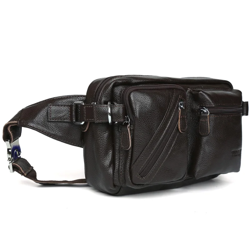 TIDING Fashion Style Leather Fanny Waist Pack Men Women Belt Bag 3017-in Waist Packs from ...