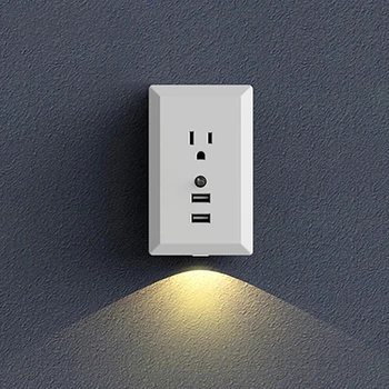 

US regulations. 4A fast charge smart 2 USB conversion socket with night light