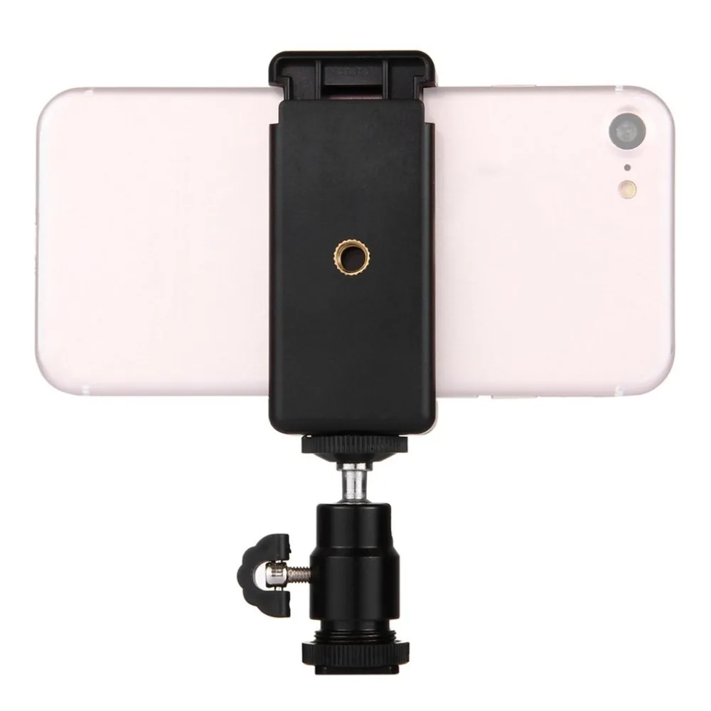 

PULUZ Universal Useful 360 Degrees Stable Hot Shoe Tripod Head + Tripod Stand Clamp Suitable For Smartphones phones Black