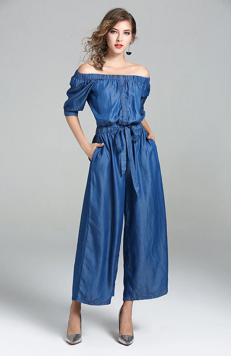 2017 new quality design women's fashion jumpsuits office lady's casual summer style long pant bodysuit clothing size L M XL #W08