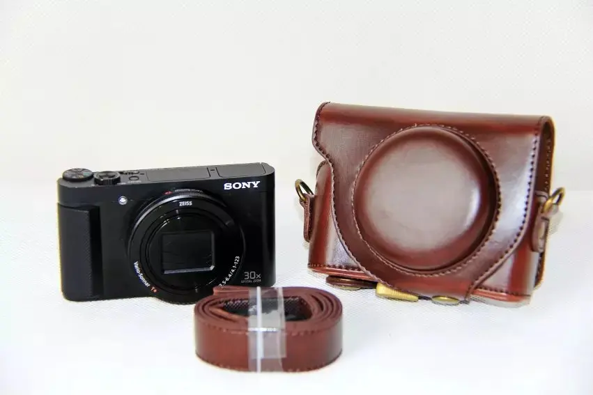 Кожаный чехол для цифровой камеры SONY Cyber shot DSC HX90V HX90 WX500|Аксессуары фотостудии| |