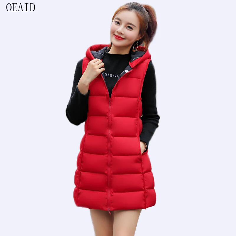 OEAID New Vests Women Coat Long Vests For Girl 2018 Winter