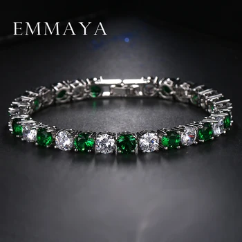 

Emmaya Trendy Green Zircon Bracelet High Grade Fashion Decoration Wedding Bracelets For Women Free Shipping
