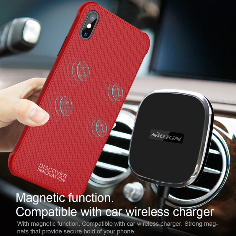 

Wireless Charging Qi Receiver Case for iPhone X NILLKIN Tempered Magnet Case for iphone X 5.8 inch fit Phone Holder