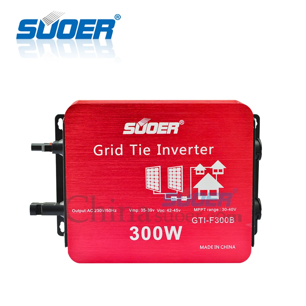 Suoer【Grid Tie Inverter】 водонепроницаемый сетевой солнечный инвертор 300 Вт мини солнечные панели(GTI-F300B