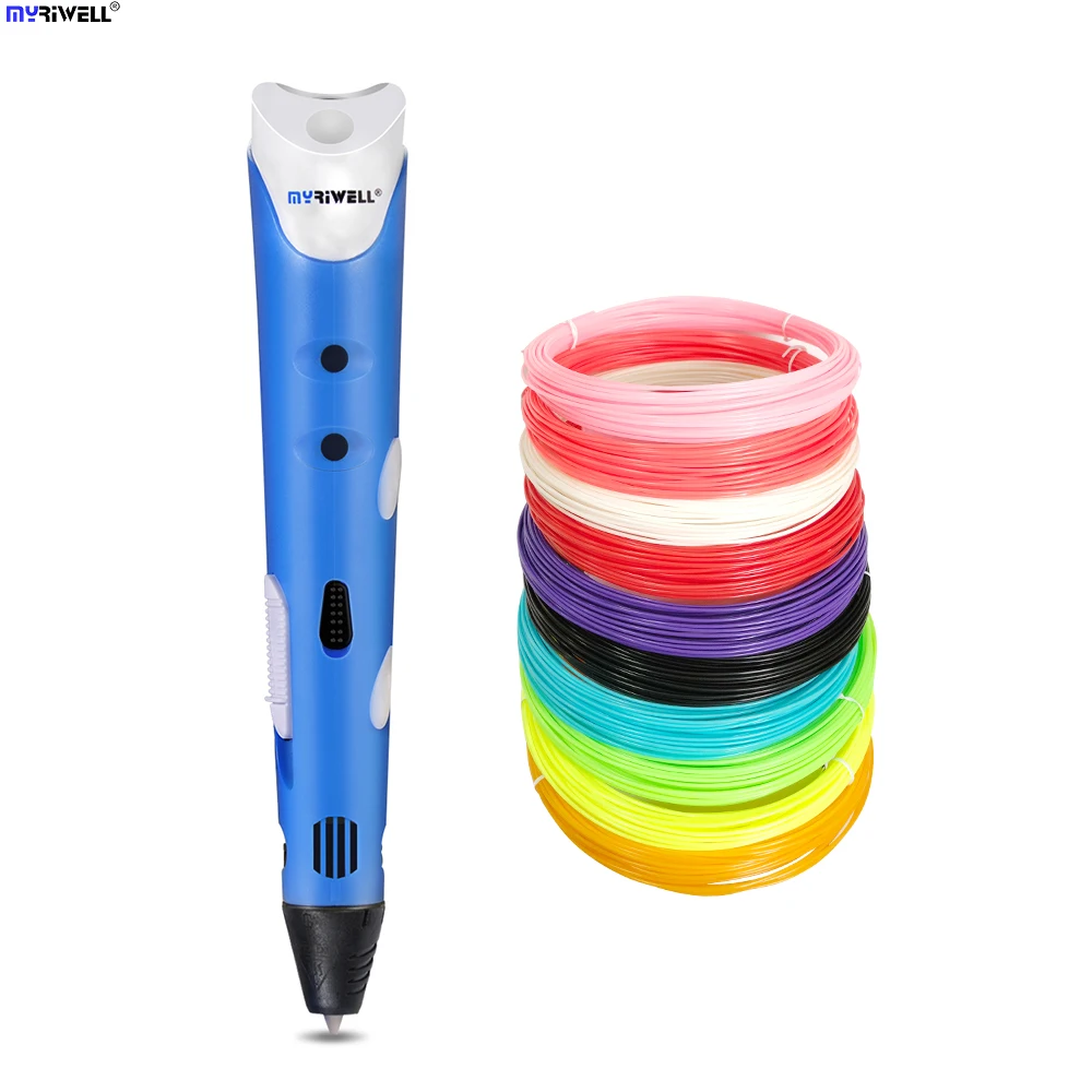1647 Myriwell Tout Nouveau Stylo Imprimante 3d Magique Dessin Stylo 3d Avec 3 Couleurs Filaments Abs Impression 3d Stylos Pour Enfants Cadeau