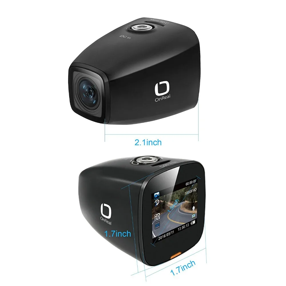 

1080P car DVR OnReal A1 basic+ Negative oxygen ions car DVR gsensor motion detection dashcam 1080P 360 degree rotate dash camera