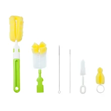 6 шт./Партия Детские аксессуары-кисти для бутылочек чашка для молока воды губка очиститель+ инструменты для чистки соска Детские щетки для бутылочек
