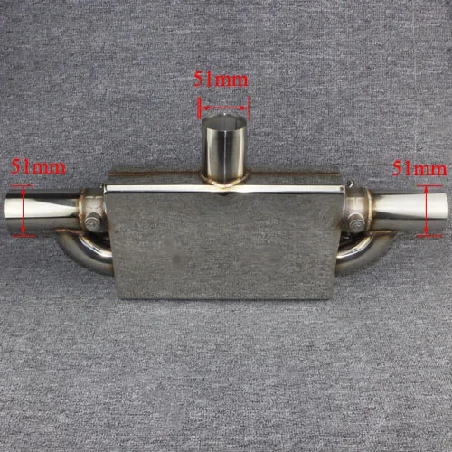 Новая Т-образная выхлопная система из нержавеющей стали, Электрический выхлоп, вырезанный клапан с электронным пультом дистанционного управления, выхлопная труба - Цвет: 51mm