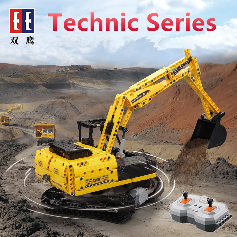 

Crawler Truck EXCAVATOR Building Blocks Electric Motors Power Functions Model Bricks Compatible legoinglys 8043 LepinG 20007