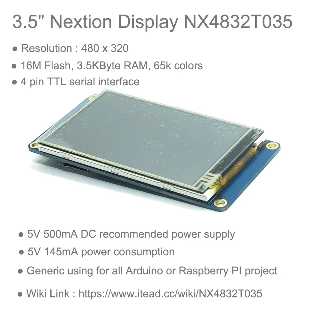 Модуль сенсорного ЖК дисплея Nextion 3 5 дюйма HMI NX4832T035 + прозрачный чехол для Arduino