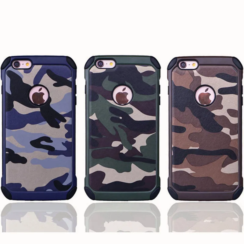 Army Camo Camouflage Pattern Back Cover Hard Plastic+Soft TPU Armor Protective Phone Cases For