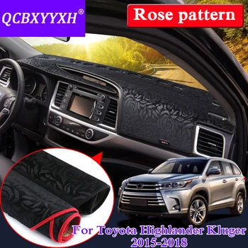 

Car Styling Anti-slip Mat For Toyota Highlander Kluger 2015-2018 LHD&RHD Rose Pattern Dashboard Mat Protective Pad Shade Cushion