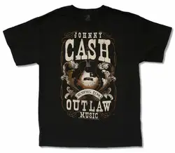 Новинка, черная футболка с надписью «Johnny Cash Outlaw Music Memphis TN», Официальный Zion