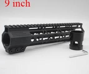 TriRock черный анодированный тонкий зажимной стиль Handguard Rail плавающая система крепления на рейку подходит. 223 винтовка AR-15 - Цвет: 9 inch Length