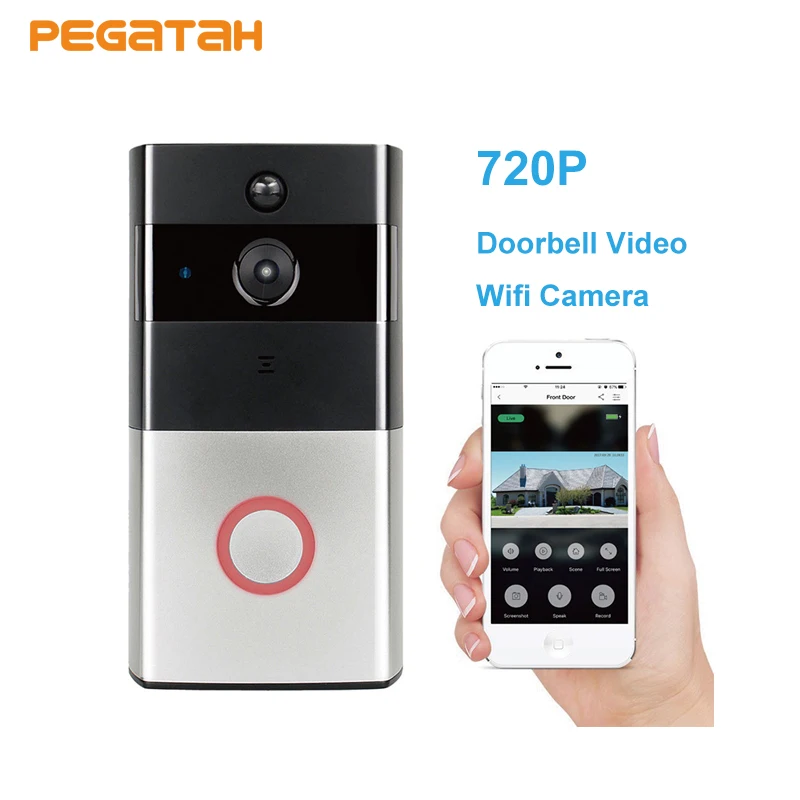 

New PIR Motion detection 720P P2P Night vision Home Security Wireless Battery Powered Smart Video Doorbell wifi CCTV Camera