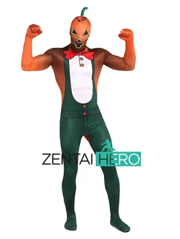 

ZentaiHero 3D Printing Halloween Zentai Suit Pumpkin Demon Unisex Lycra Spandex Bodysuit Cosplay Halloween Costume Fancy Dress