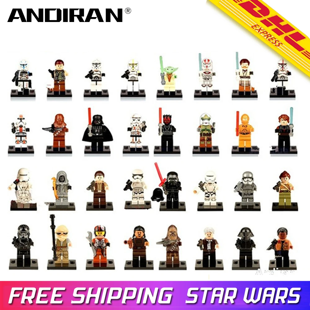 Одиночная продажа LegoINGly Star Wars Luke Leia Han Solo Анакин Дарт Вейдер йода Джар Jar Building Block Toys