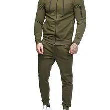 Для мужчин осень толстовки спортивный костюм мужской свитшоты на молнии штаны High Street Куртки Спортивная одежда Для мужчин комплект из двух предметов спортивный костюм мужской