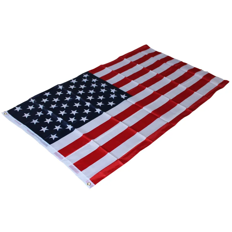 Американский флаг 150x90 см, флаг США, высокое качество, двухсторонний, с принтом, полиэстер, американский флаг, втулки, флаг США
