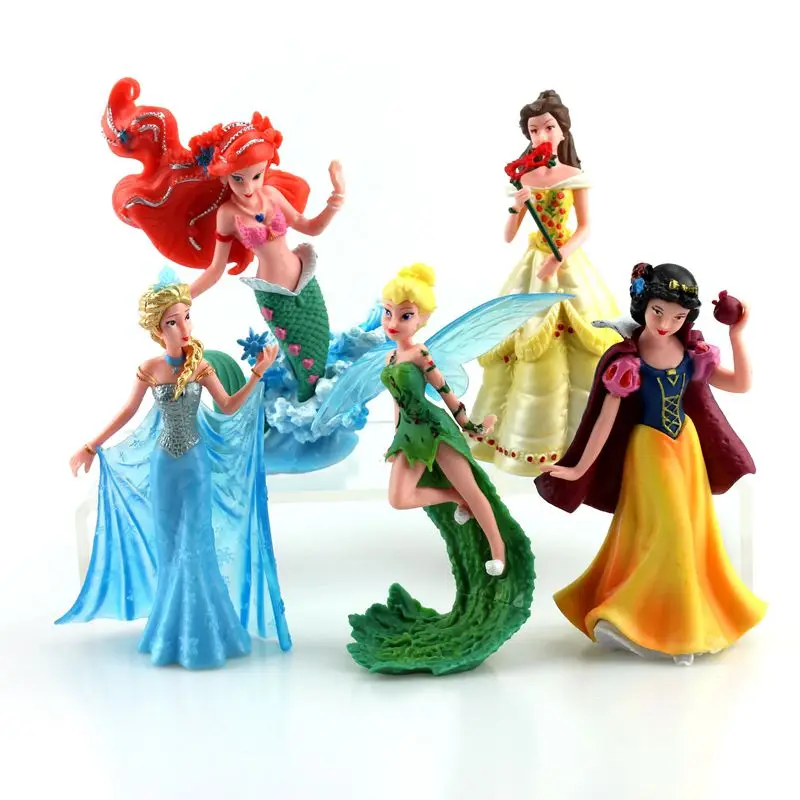Disney 5Pcs/Set 10-12cm High Quality Pvc Action Figures Cute Cartoon Mini Princess Frozen Elsa Mermaid Toys Models Girls Gifts Disney 5Pcs/Set 10-12cm High Quality Pvc Action Figures Cute Cartoon Mini Princess Frozen Elsa Mermaid Toys Models Girls Gifts