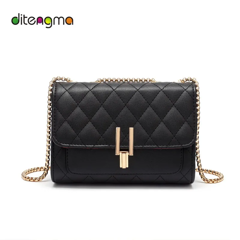 

Luxury Flap Women Small Crossbody Bag Fashion Diamond Lattice Pu Leather Solid Color Handbags Lady Chain Shoulder Messenger Bags