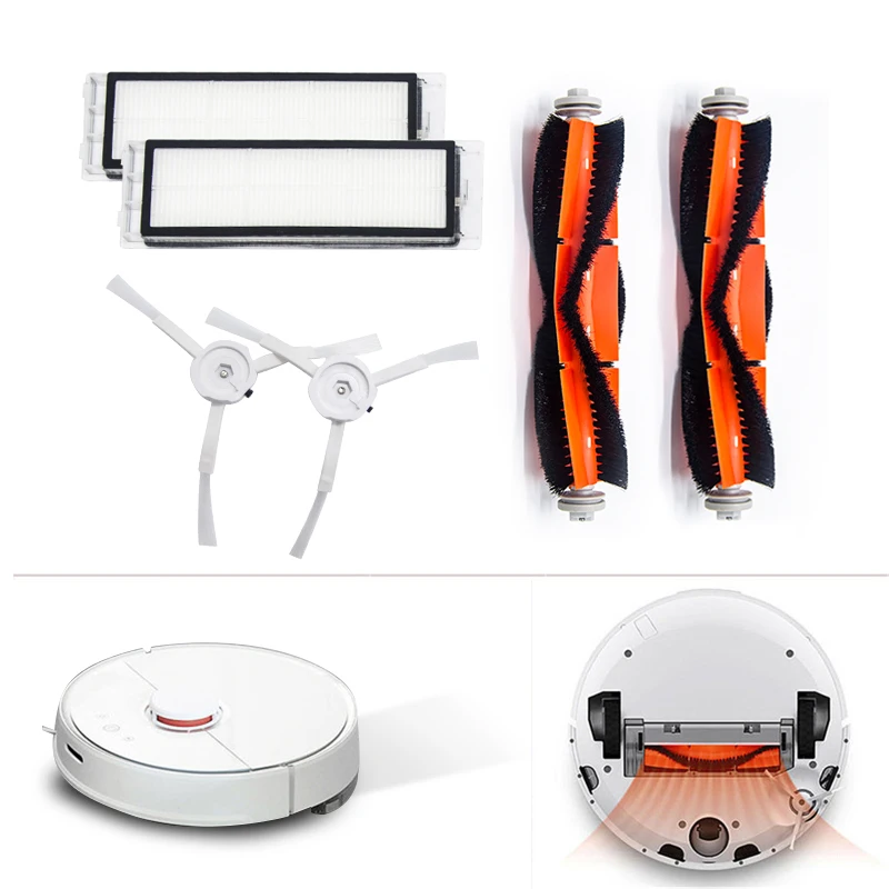 Запчасти для пылесоса Xiaomi Roborock S50 S51 S55 S5 S6 фильтр НЕРА боковая щетка основная
