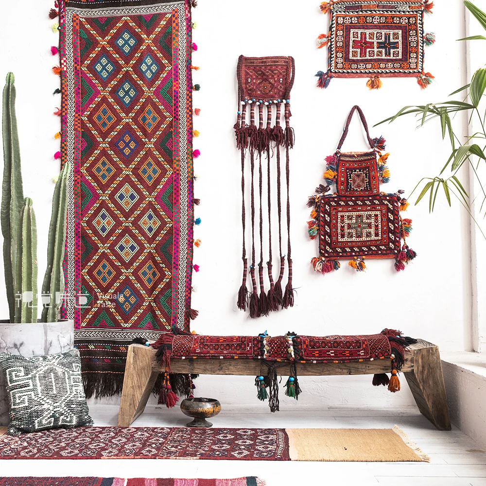 

Iran Manual Tie Wool Aisle B & B Carpet Land Pad Small Tapestry Model Household Storage Bag Hanging Decorationgc193kilimyg40