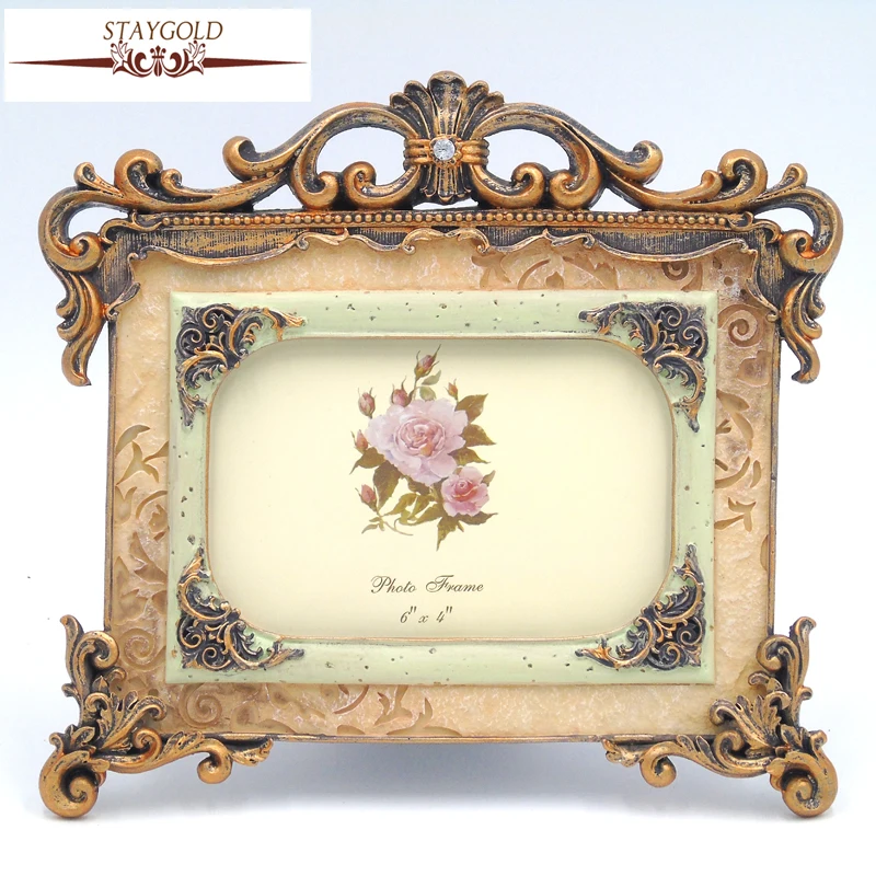 Shabby Chic European Photo Frame Palace Carved Frame Resin Photo
