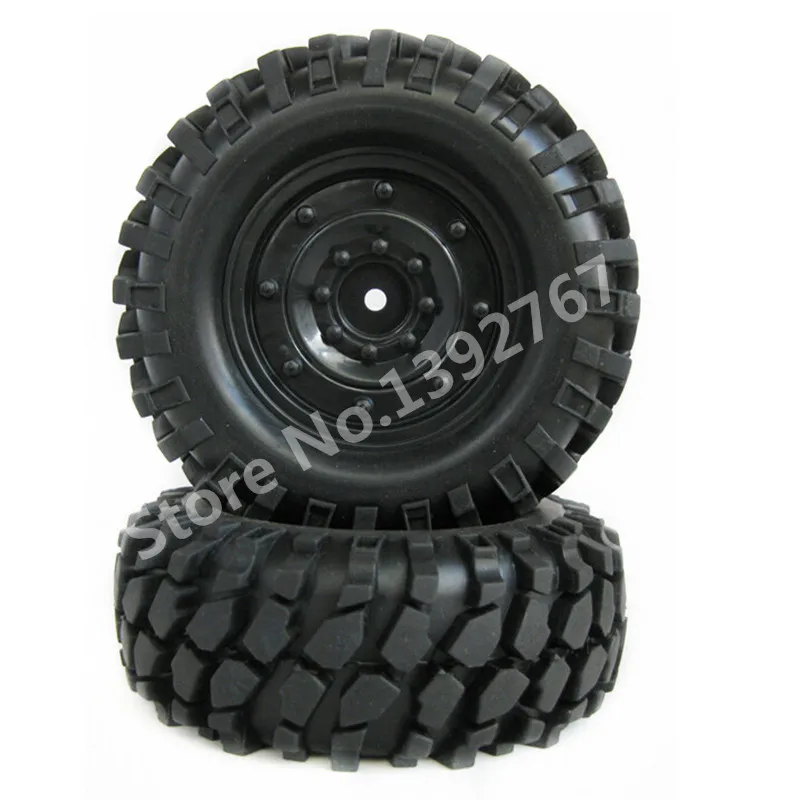 4Pcs RC Car 96mm*38mm Hexagon Adapter 12mm Rubber Wheel Rim & Tyre