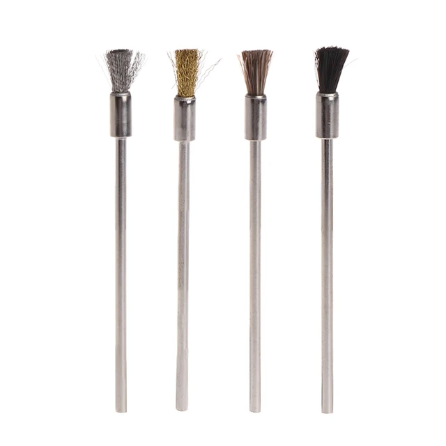 Jewelry Cleaning Brush Long Handle Brass Bristle Polishing Tools 100mm Accessory W77in Jewelry