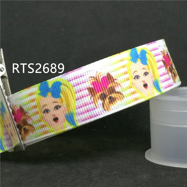 2689 50 ярдов/рулон 7/8 дюймов мультфильм печатных grosgrain ленты RTS2682 - Цвет: 2689