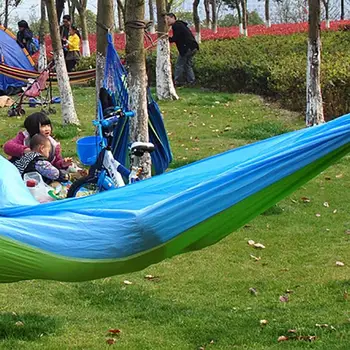 

Youool Outdoor Double Hammock Portable Parachute Cloth 2 Person Garden Hanging Chair Sleeping Travel Swing 1pc