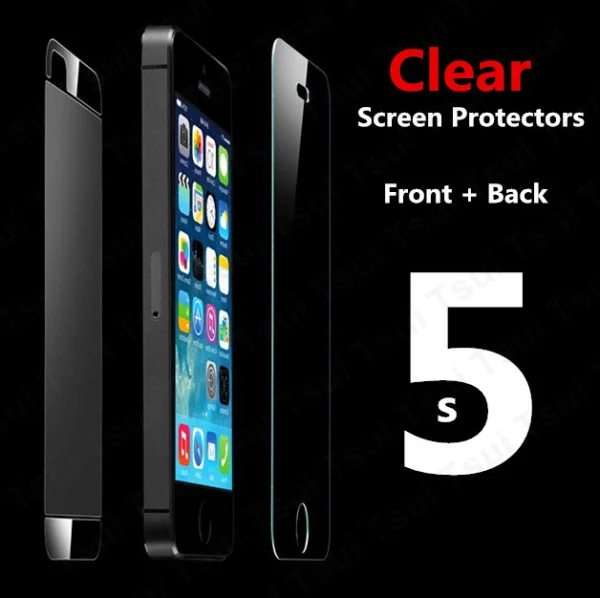 1 Передняя и Назад ясный протектор экрана для iPhone 5 5S 5С очистить экран защитный