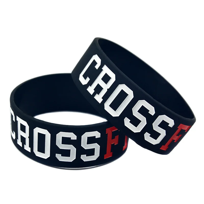 

1PC One Inch Wide Bangle CrossFit Sport Silicone Wristband