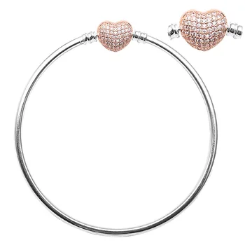 

Boosbiy 6 Stylle 17-21cm Rose Gold/Silver Color Charm Bracelet Fits DIY Brand Bracelets & Bangles For Women Jewelry Couple Gift