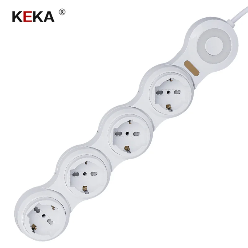 Штепсельная розетка KEKA от 1 до 4 европейского стандарта регулируемая